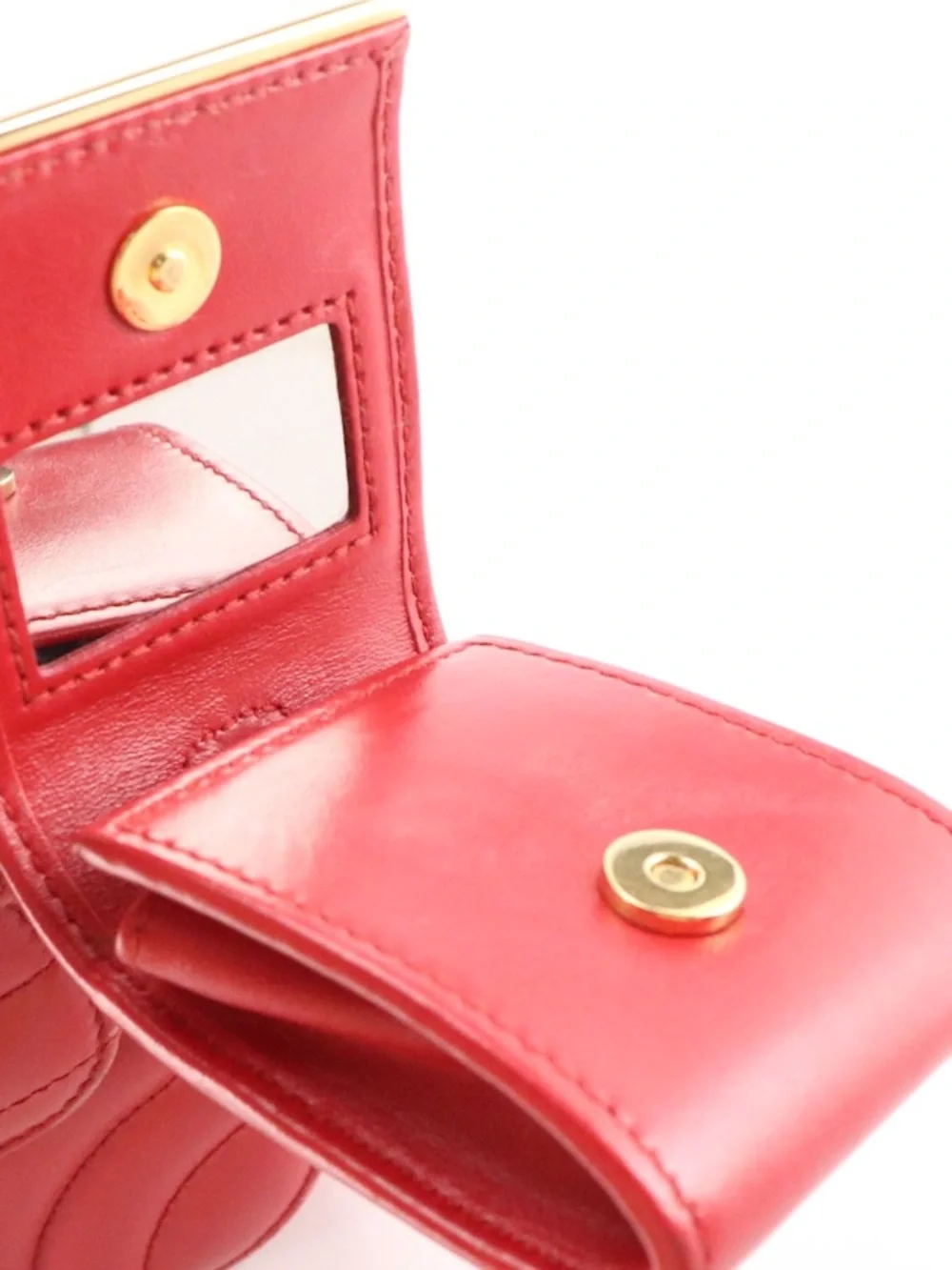 Prada Diagramme Quilted Leather Shoulder Bag in Red with Chain Strap Crossbody - Picture 9 of 16